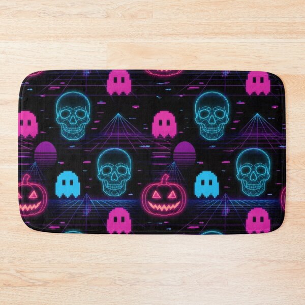 Item preview, Retro Haunted Arcade Neon Vaporwave Halloween Grid designed and sold by StickyGuys.