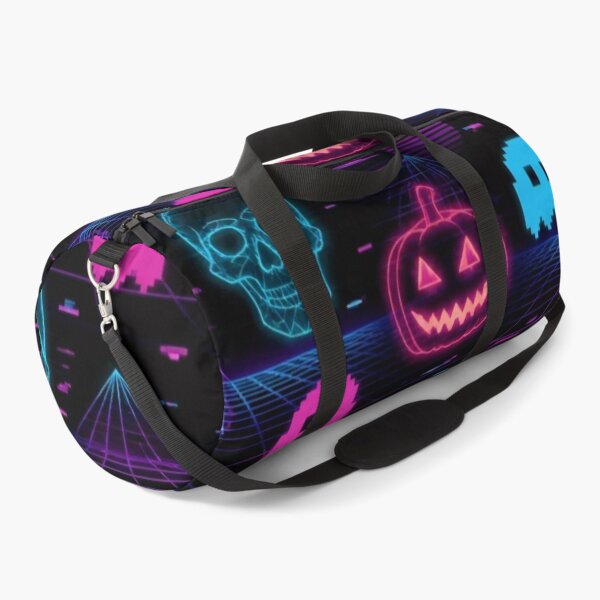 Item preview, Retro Haunted Arcade Neon Vaporwave Halloween Grid designed and sold by StickyGuys.