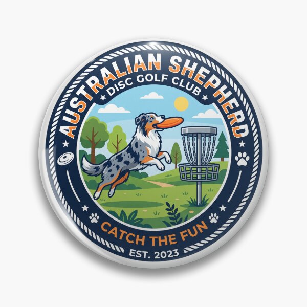 Item preview, Australian Shepherd Disc Golf Club Chain Basket designed and sold by PictoVibe.
