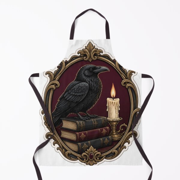 Item preview, Dark Academia Raven on Candlelit Books Emblem designed and sold by StickyGuys.