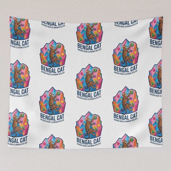 Item preview, Bengal Cat Indoor Rock Climbing Bouldering designed and sold by PictoVibe.