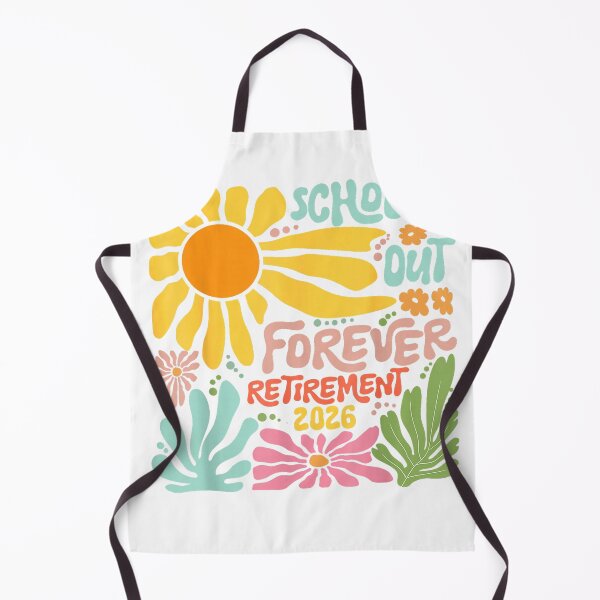 Item preview, School's Out Forever Retirement 2026 Boho Floral Teacher T-Shirt designed and sold by SavsMerch.