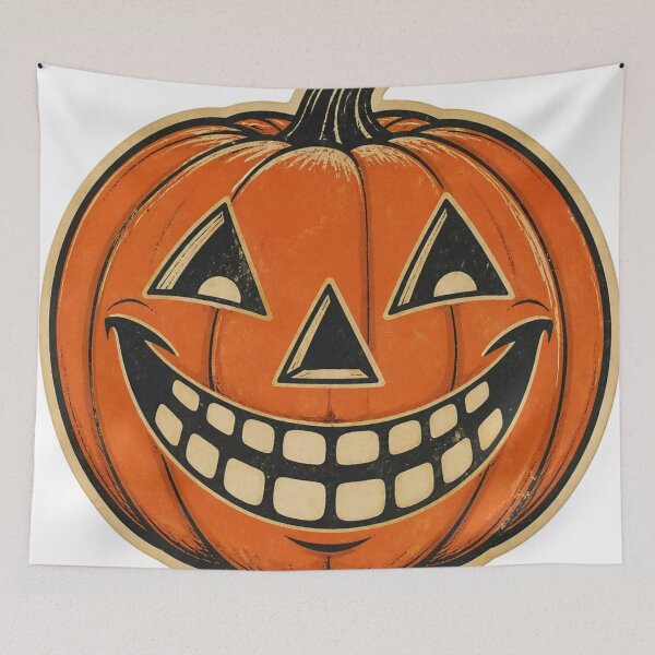 Item preview, Vintage 1920s Grinning Jack O Lantern Folk Art designed and sold by StickyGuys.