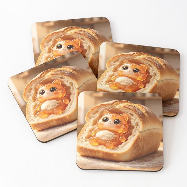 Item preview, The Toasted Emerald Cat - Cute Jelly Cat Loaf in Bread designed and sold by ABYSSLAB.