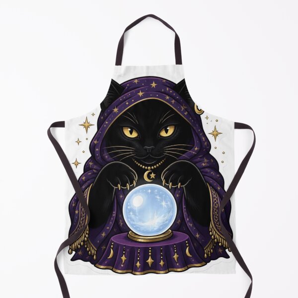 Item preview, Black Cat Fortune Teller with Crystal Ball designed and sold by StickyGuys.