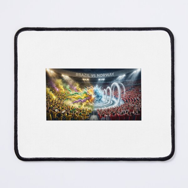 Item preview, "Fire Fans vs Ice Fans — Brazil Norway Stadium Fantasy Football 2026 Sticker" designed and sold by VikrantCreative.