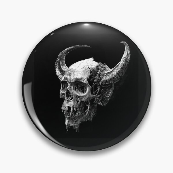Item preview, Horned Demon Skull – Gothic Occult Horror Art designed and sold by inkoutninja.