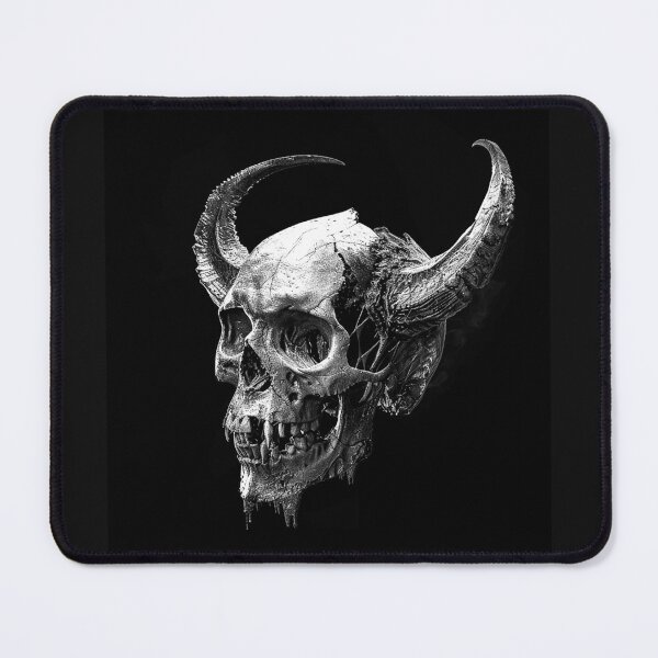 Item preview, Horned Demon Skull – Gothic Occult Horror Art designed and sold by inkoutninja.