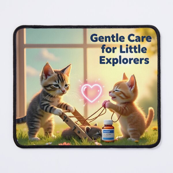 Item preview, Tabby Kitten with Digital Heart Ad: Gentle Veterinary Medicine Promotion designed and sold by Creative-RE.
