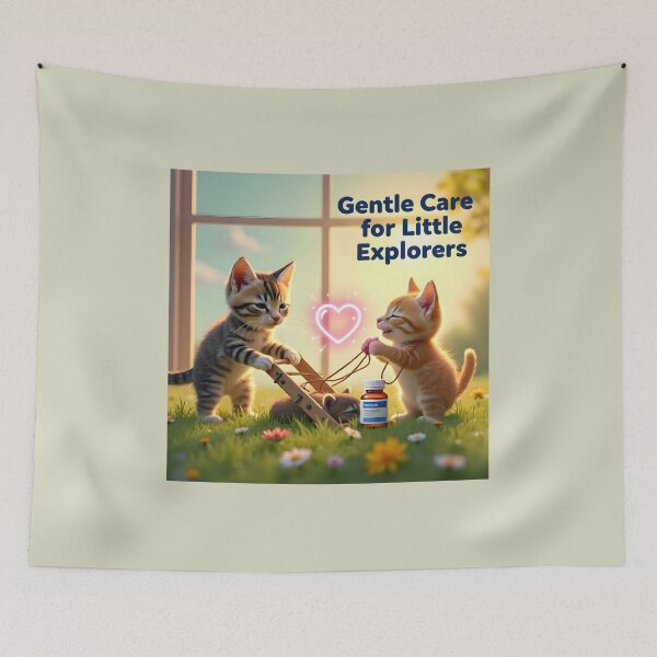 Item preview, Tabby Kitten with Digital Heart Ad: Gentle Veterinary Medicine Promotion designed and sold by Creative-RE.