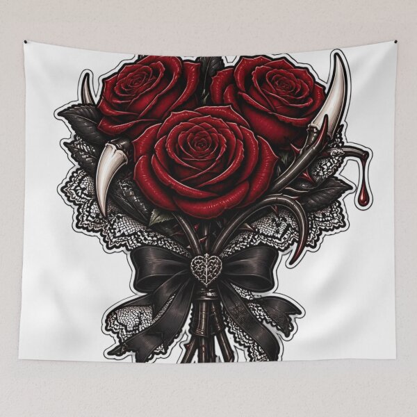 Item preview, Vampire Romance Fanged Rose Dark Bouquet designed and sold by StickyGuys.