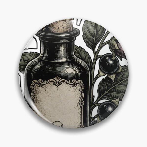 Item preview, Gothic Poison Bottle with Belladonna Sprig designed and sold by StickyGuys.