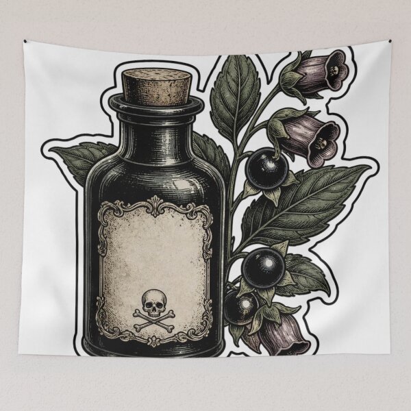 Item preview, Gothic Poison Bottle with Belladonna Sprig designed and sold by StickyGuys.
