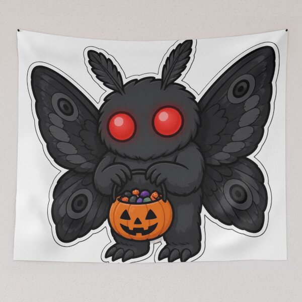 Item preview, Mothman Trick or Treating with Candy Bucket designed and sold by StickyGuys.