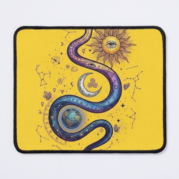 Item preview, Celestial Snake with Sun Moon and Earth designed and sold by MysticVargas.