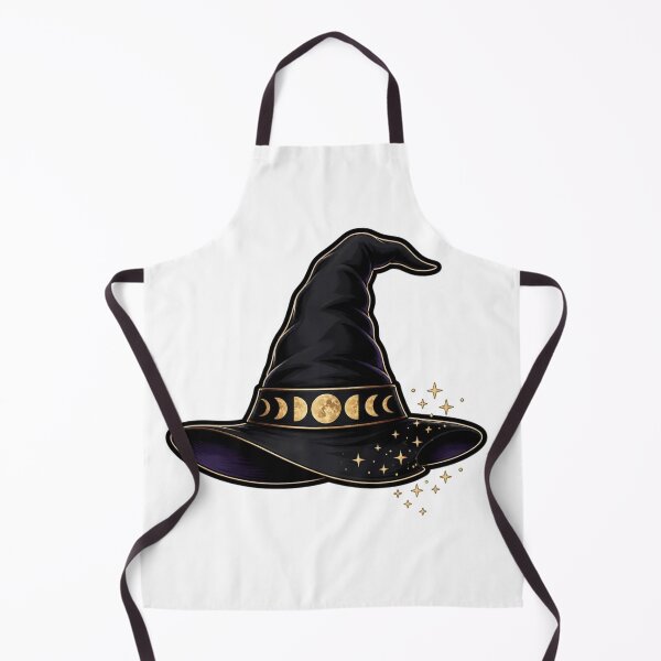 Item preview, Celestial Witch Hat with Golden Moon Phases designed and sold by StickyGuys.