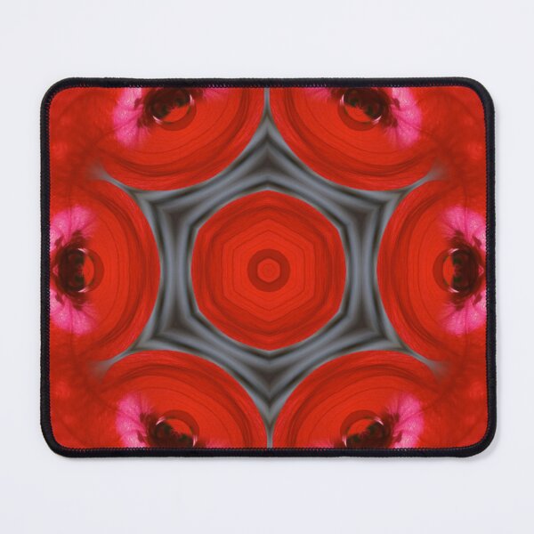 Item preview, Red Abstract Floral Geometry designed and sold by SilentBloomLab.