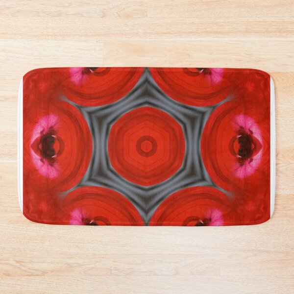 Item preview, Red Abstract Floral Geometry designed and sold by SilentBloomLab.