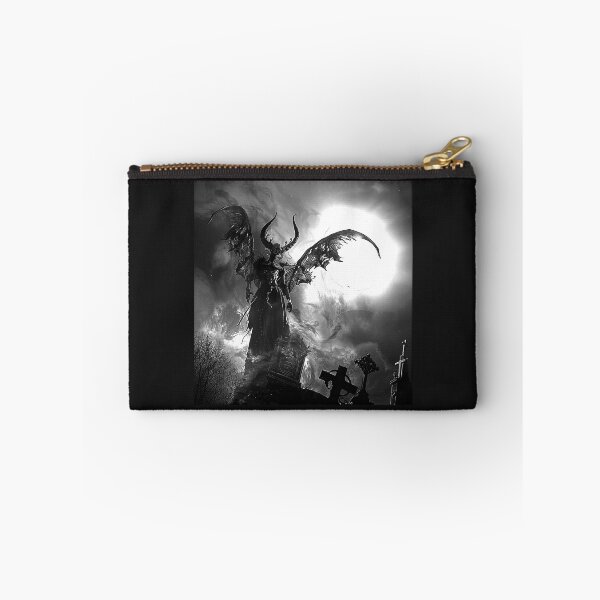 Item preview, Winged Horned Demon in Graveyard – Gothic Dark Fantasy Horror Art designed and sold by inkoutninja.