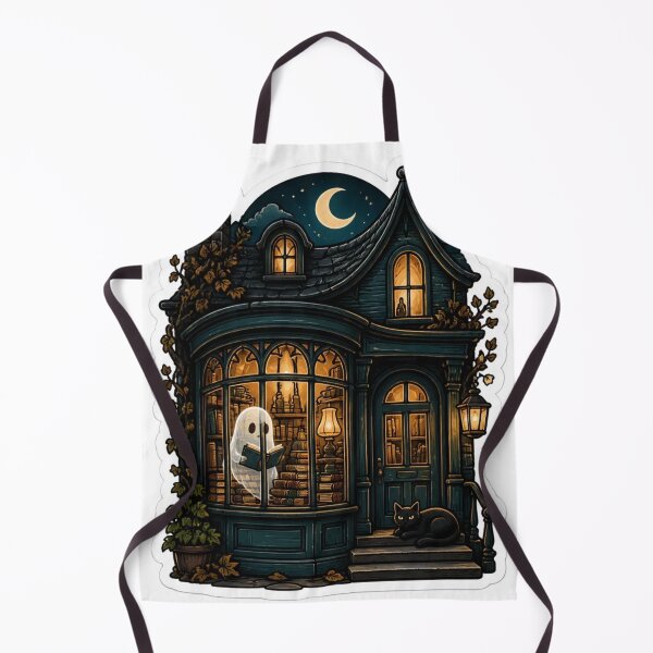 Item preview, Haunted Bookshop Storefront at Midnight designed and sold by StickyGuys.