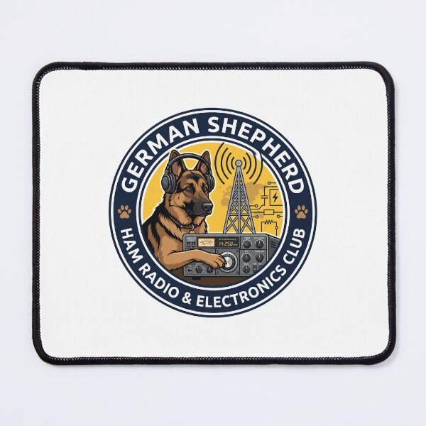 Item preview, German Shepherd Ham Radio Electronics Amateur Operator designed and sold by PictoVibe.