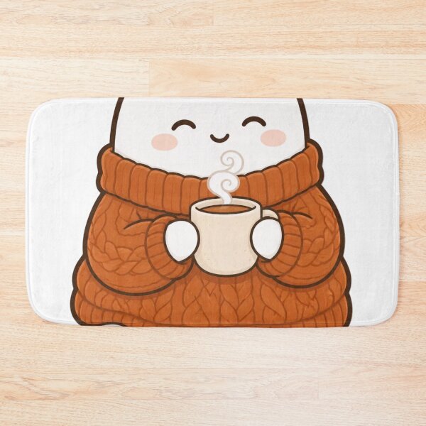 Item preview, Cozy Ghost Drinking Tea in Autumn Sweater designed and sold by StickyGuys.