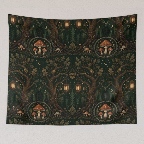 Item preview, Wilderkind Dark Forest Folklore Mushroom Night designed and sold by StickyGuys.
