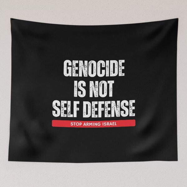 Item preview, Genocide is not Self Defense - Stop Arming Israel Protest - Free Palestine Merch - Free Lebanon designed and sold by Forbidden Merch.