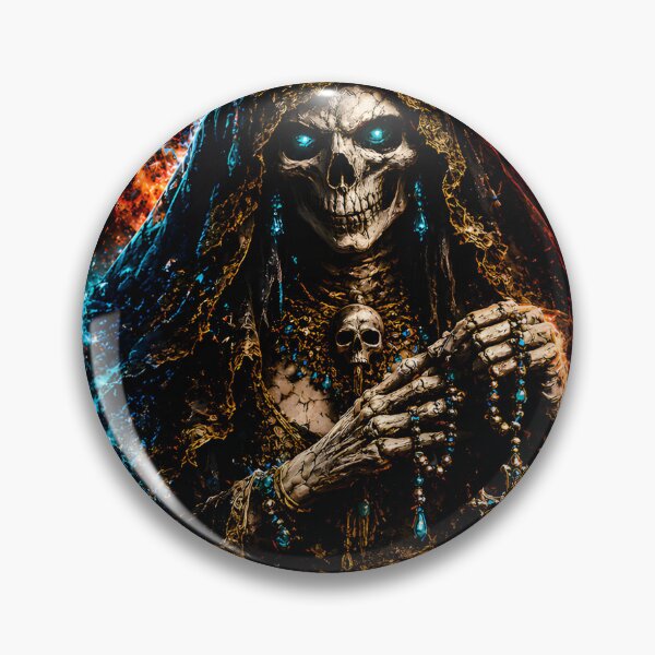 Item preview, Skeleton Queen of Souls – Santa Muerte Gothic Dark Fantasy Skull Art designed and sold by Bizon2910.
