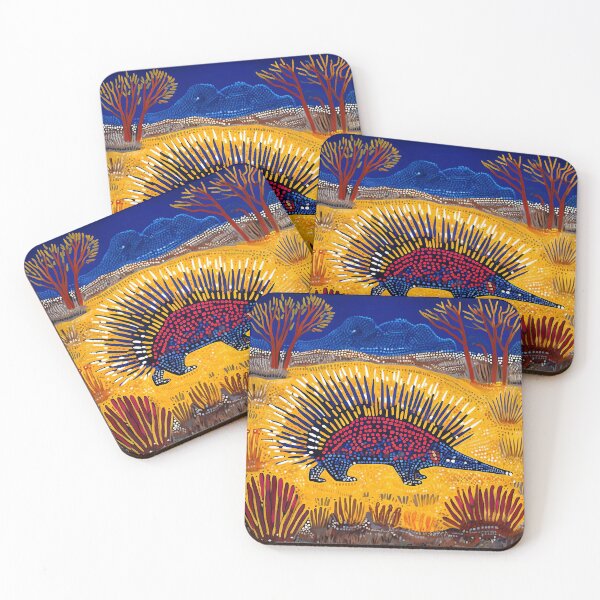 Item preview, Desert Echidna Dot Painting – Australian Outback Wildlife Art designed and sold by ArtisticDesignsbyLinda.