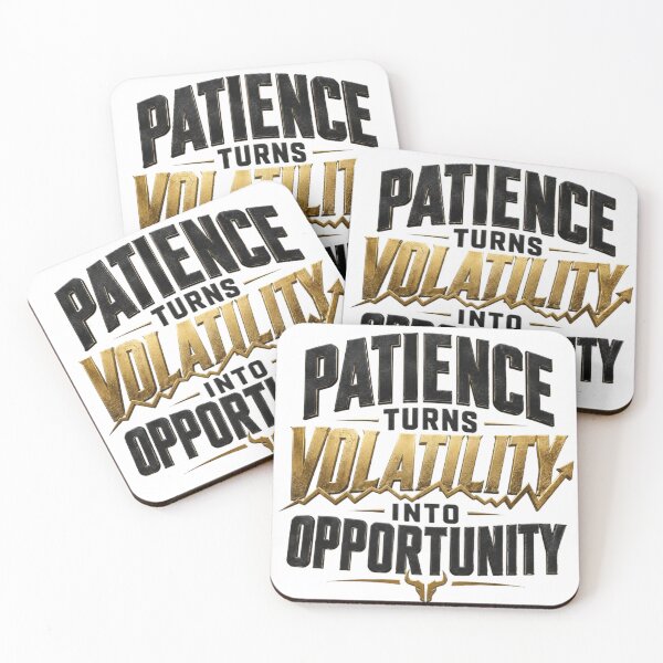 Item preview, Patience Turns Volatility Into Opportunity | Trading Motivation Typography designed and sold by PipForgeStudio .
