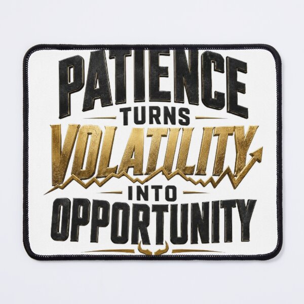 Item preview, Patience Turns Volatility Into Opportunity | Trading Motivation Typography designed and sold by PipForgeStudio .