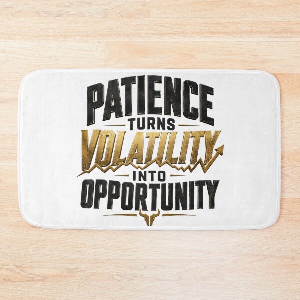 Item preview, Patience Turns Volatility Into Opportunity | Trading Motivation Typography designed and sold by PipForgeStudio .