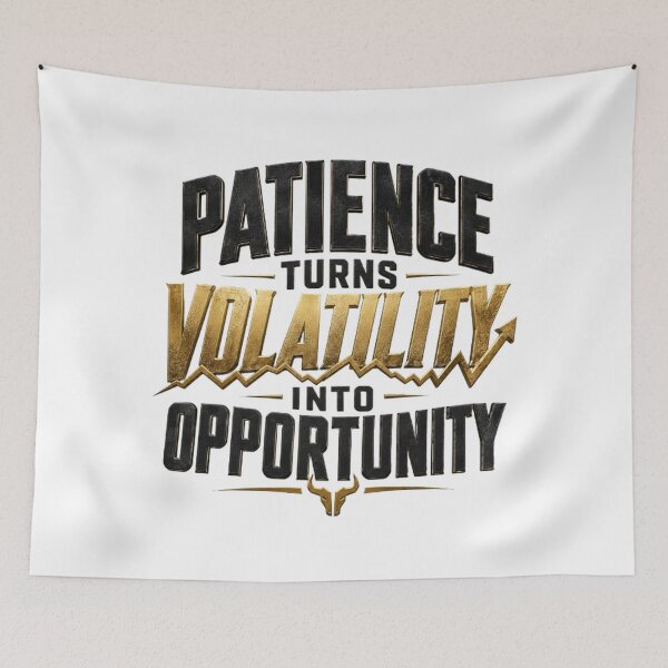 Item preview, La paciencia convierte la volatilidad en oportunidad | Tipografía de motivación para el trading designed and sold by PipForgeStudio .