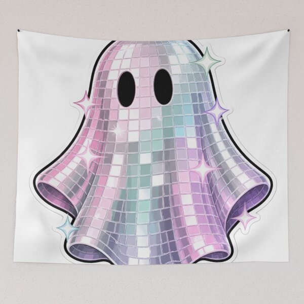 Item preview, Pastel Disco Ball Ghost Retro Party designed and sold by StickyGuys.