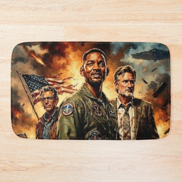 Item preview, Independence Day Retro Sci-Fi Action Alien Invasion Tribute Art Movie Poster designed and sold by Art's Diner.