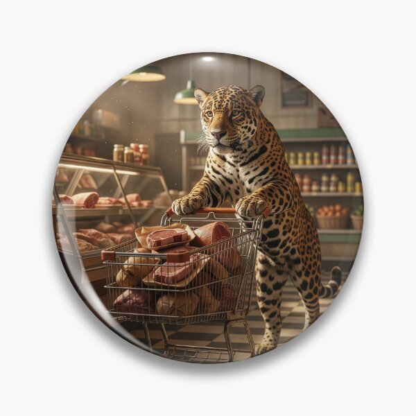 Item preview, Jaguar Visits the Butcher Shop designed and sold by Tridentulus.