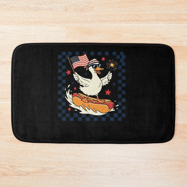 Item preview, Patriotic Duck Surfing Hot Dog Fourth of July designed and sold by SiarheiYur.