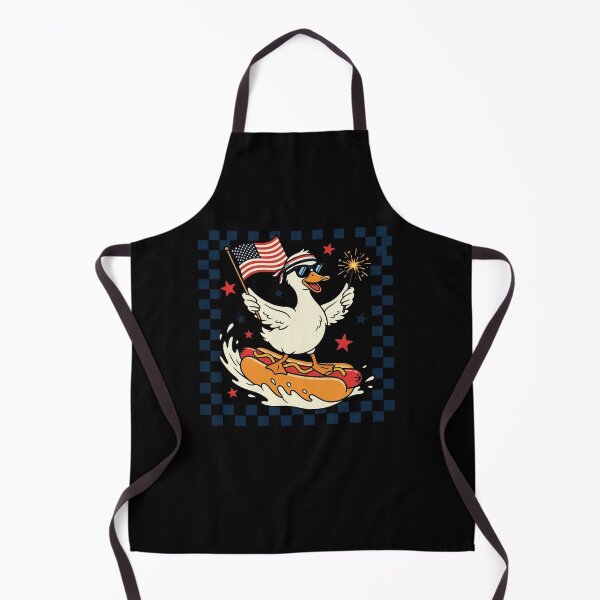 Item preview, Patriotic Duck Surfing Hot Dog Fourth of July designed and sold by SiarheiYur.