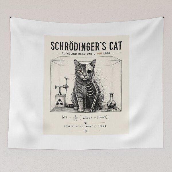Item preview, Schrödinger's Cat | Physics & Quantum Mechanics Design designed and sold by cosmorastudio.