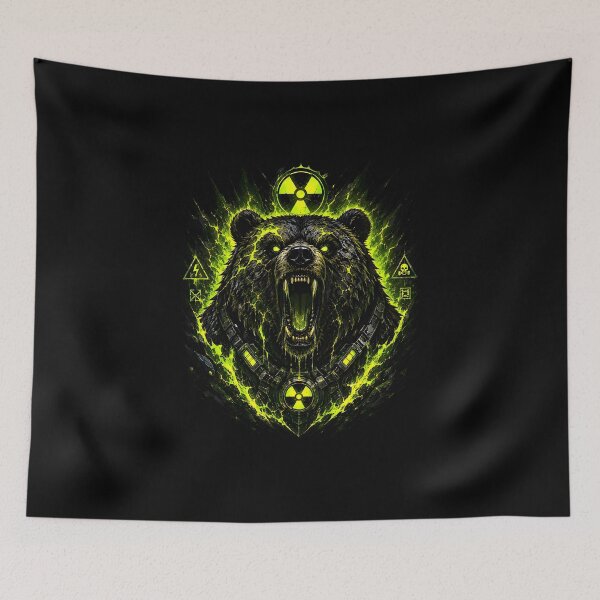 Item preview, Radioactive Bear – Toxic Mutant Beast Cyberpunk Horror Art designed and sold by Bizon2910.