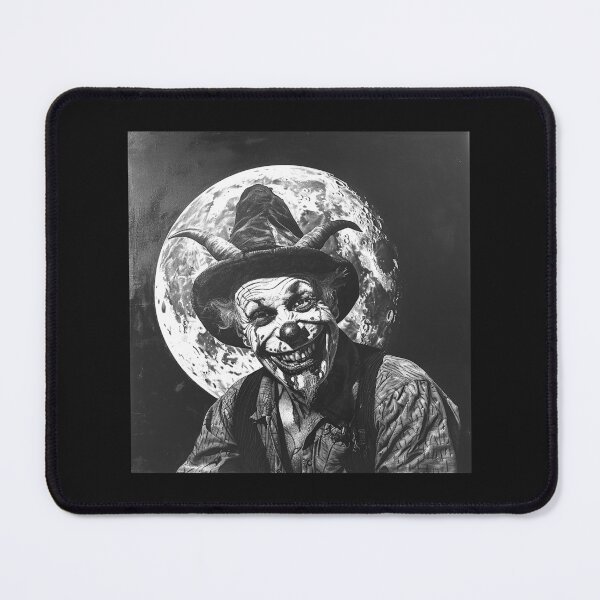 Item preview, Horned Creepy Clown Under Full Moon – Gothic Horror Art designed and sold by inkoutninja.