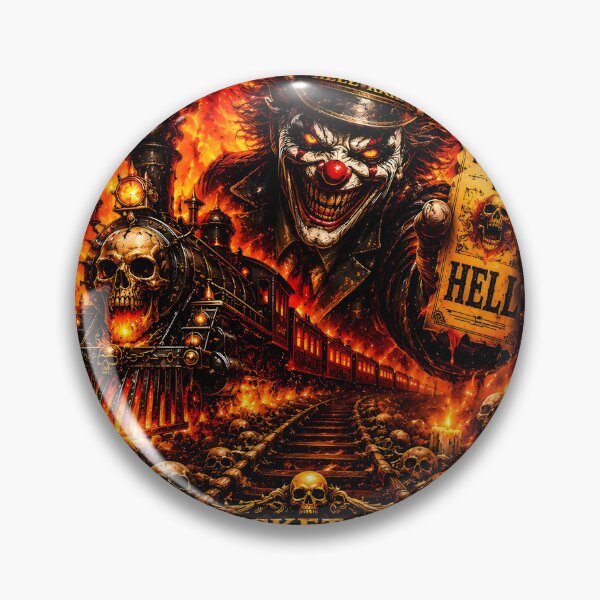 Item preview, Ticket to Hell – Hell Train Evil Clown Dark Horror Art  Description designed and sold by Bizon2910.
