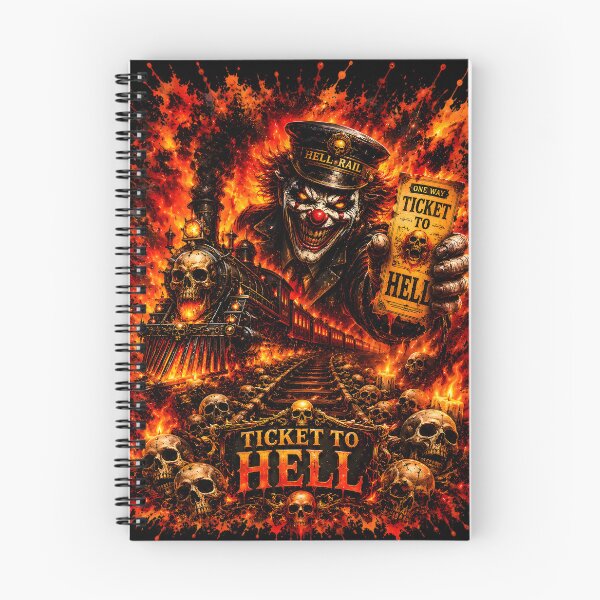 Item preview, Ticket to Hell – Hell Train Evil Clown Dark Horror Art  Description designed and sold by Bizon2910.