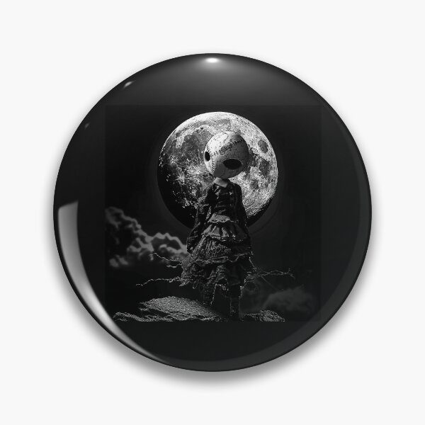 Item preview, Creepy Stitched Doll Under Full Moon – Gothic Dark Fantasy Art designed and sold by inkoutninja.