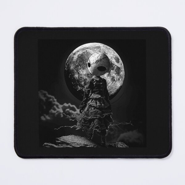 Item preview, Creepy Stitched Doll Under Full Moon – Gothic Dark Fantasy Art designed and sold by inkoutninja.