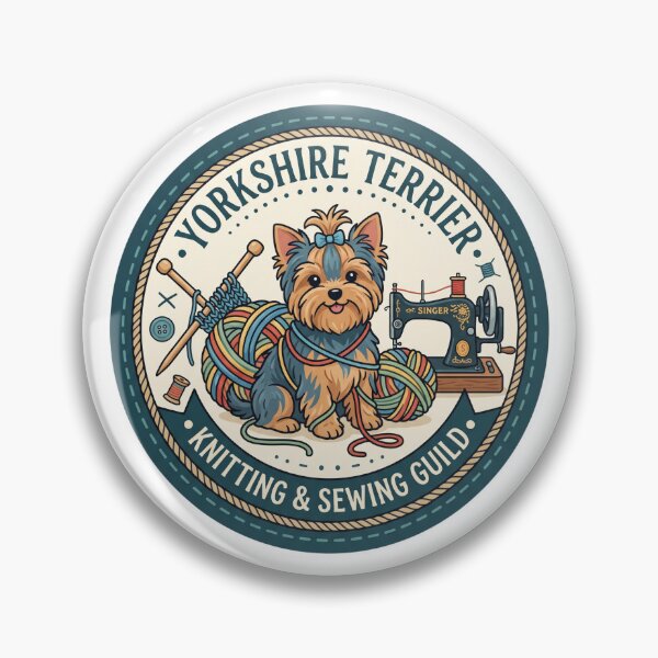 Item preview, Yorkshire Terrier Knitting Sewing Guild Yarn Needle designed and sold by PictoVibe.