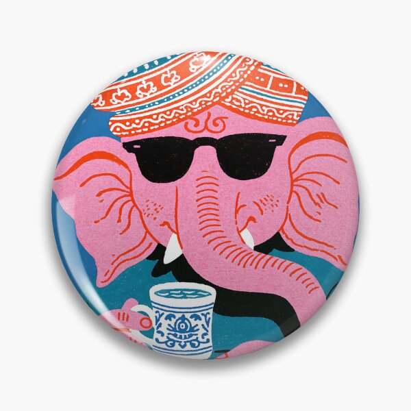 Item preview, Ganesha Drinking Coffee Cafe Vintage Screen Print designed and sold by PANNARUK THAILAND.