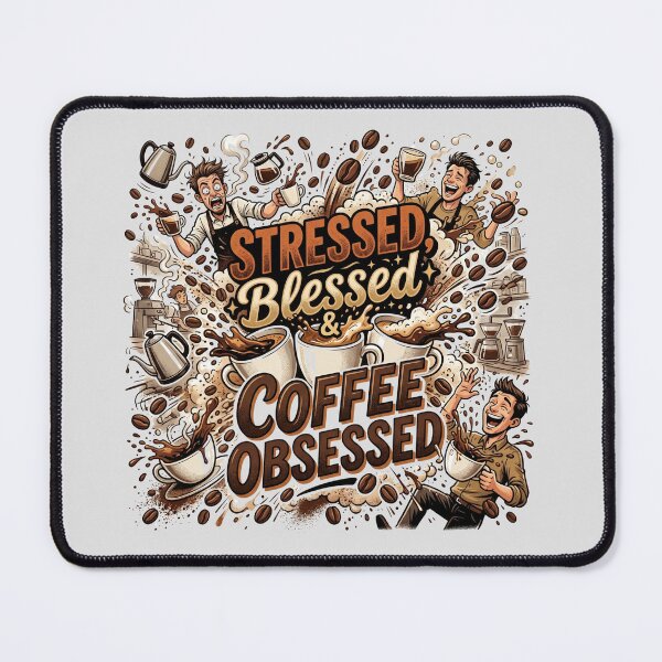 Item preview, Stressed Blessed And Coffee Obsessed designed and sold by pradeepvisuals.