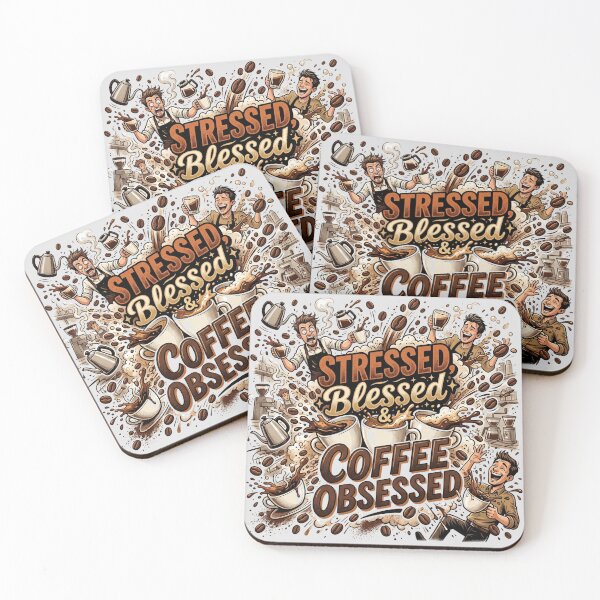 Item preview, Stressed Blessed And Coffee Obsessed designed and sold by pradeepvisuals.
